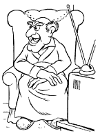 A coloring page of the muppets